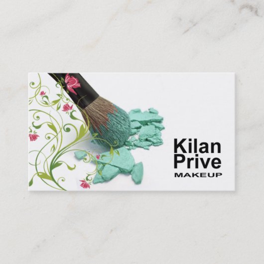 "花化粧品"の-メーキャップアーティスト、美容師 名刺 (正面)