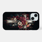 花十字架 iPhone 15ケース (裏面横)