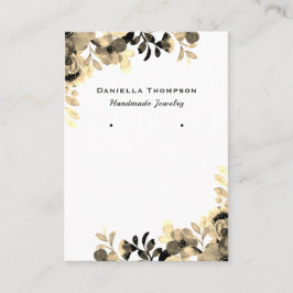 花卉植物色彩ジュエリーイヤリングディスプレイ 名刺