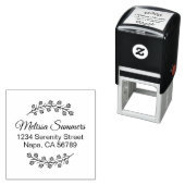 花卉植物花环阴影地址 セルフインキングスタンプ (インサイチュ)