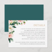 花卉玫瑰绿植浪漫细节信息卡 招待状 (正面/裏面)