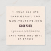 花卉设计师 复古手绘玫瑰 植物图鉴 スクエア名刺 (裏面)