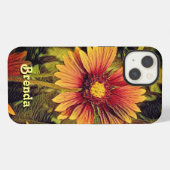 花名モノグラム iPhoneケース (裏面横)