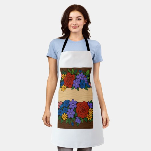 花名ラベル エプロン (着用した状態)