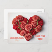 花咲きの花ギフトカードが好き シーズンポストカード (正面/裏面)