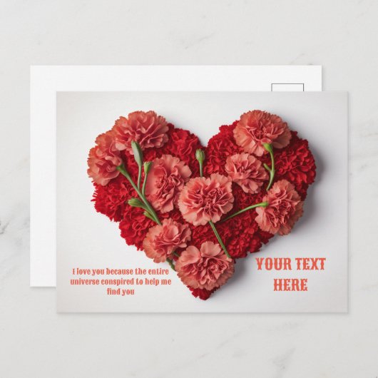 花咲きの花ギフトカードが好き シーズンポストカード (正面/裏面)