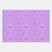 花咲きギフトラップまたは引き出しライナーシートセット ラッピングペーパーシート (正面3)