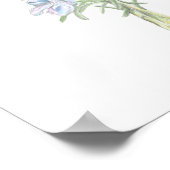 花咲きローズマリーのポスター ポスター (角)