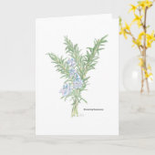 花咲きローズマリーアート カード (黄色い花)