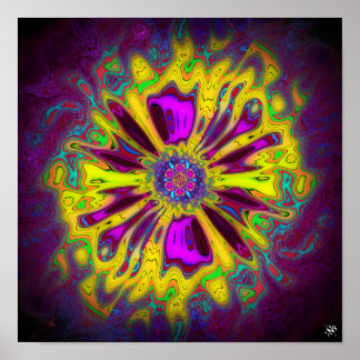 花咲き星花v2パターンpareidolia ポスター