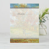 花咲き空白のの桃の木への招待 招待状 (スタンド正面)