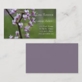 花咲き赤い芽の木の景観建築家 名刺 (正面/裏面)