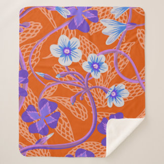 花咲き野花。夏のフローラ シェルパブランケット