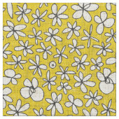 花咲き黄色 ファブリック (クローズアップ)