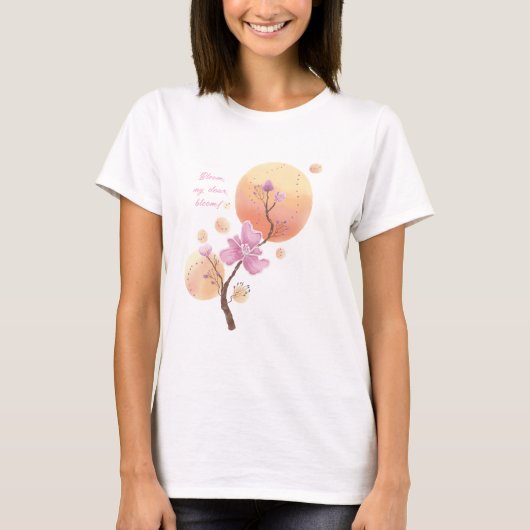 花咲きTシャツ母の日 Tシャツ (正面)