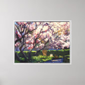 花咲くりんごの木の絵 キャンバスプリント (正面)