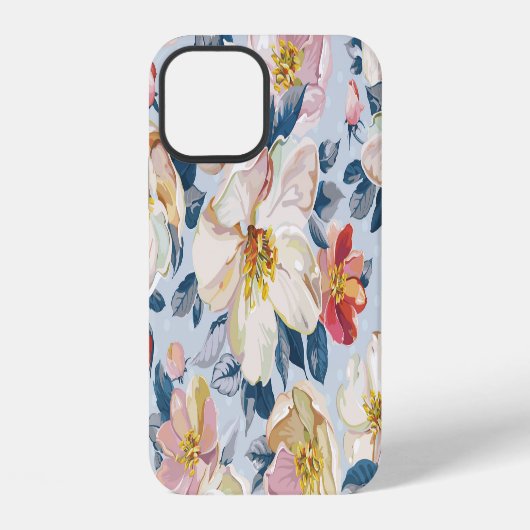 花咲くりんごの木、エレガンス柄 iPhoneケース (裏面)