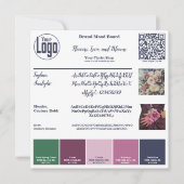 花咲くアイデンティティ：ブランド気分ボードカードをフローリスト 招待状 (正面)