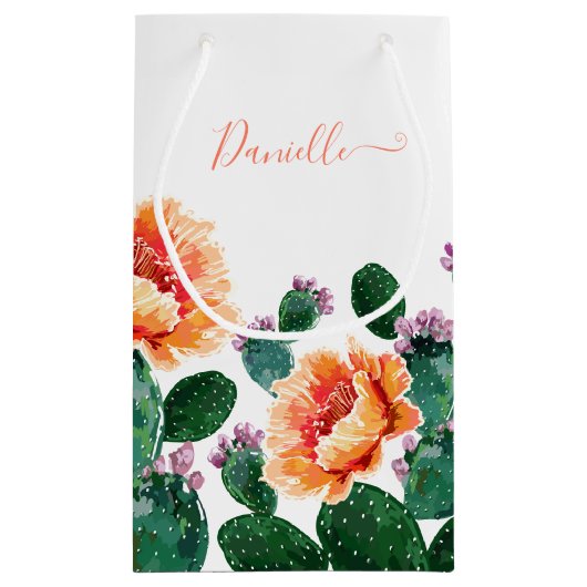 花咲くサボテン スモールペーパーバッグ (裏面)