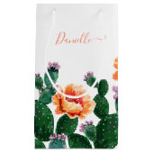 花咲くサボテン スモールペーパーバッグ (正面)
