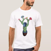 花咲くサボテン Tシャツ (正面)