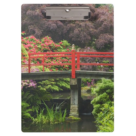 花咲くシャクナゲとハートの橋 クリップボード (正面)