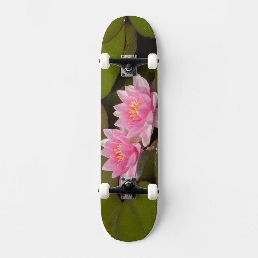 花咲くスイレンの花 スケートボード (正面)