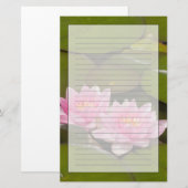 花咲くスイレンの花 便箋 (正面/裏面)
