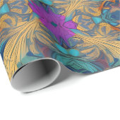 花咲くセレニティ：イーサリーピンクファンタジーアート ラッピングペーパー (ロールコーナー)