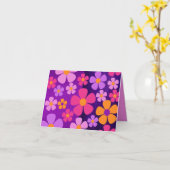 花咲くバースト ヴィブラント フローラル フォールド グリーティング カード (黄色い花)