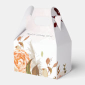 花咲くパステルカラーのモダンなブライダルシャワー フェイバーボックス (裏面サイド)