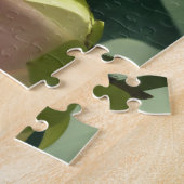 花咲くピンクの蓮の花の夏 ジグソーパズル (側面)