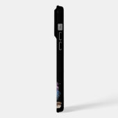 花咲くボクサー犬 ボクサーと花 iPhoneケース (左側面)