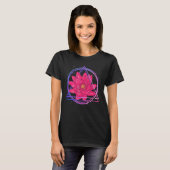 花咲くヨガ スピリチュアル仏教 蓮 1 Tシャツ (正面フル)