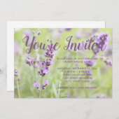 花咲くラベンダー 招待状 (正面/裏面)