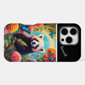 花咲くレッドパンダ iPhoneケース (裏面横)