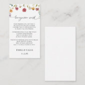 花咲くワイルドフラワーのハネムーンメッセージ エンクロージャーカード (正面/裏面)