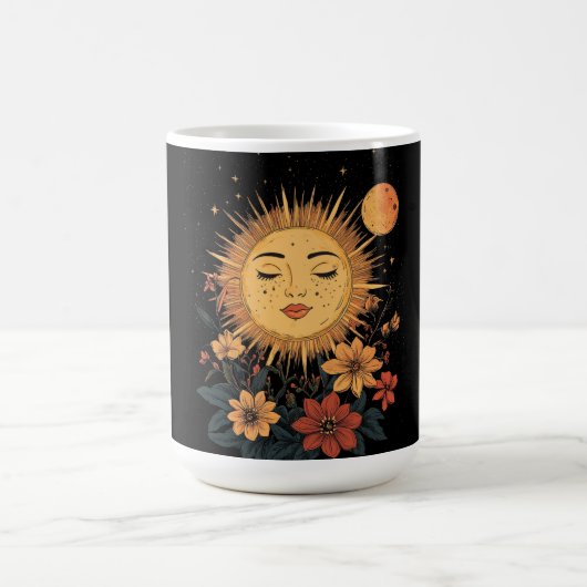 花咲く太陽の天体女神 コーヒーマグカップ (中央)