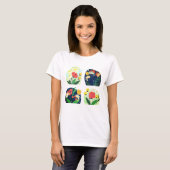 花咲く女性用Tシャツ Tシャツ (正面フル)