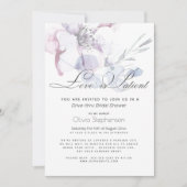 花咲く愛は忍耐強い ドライブスルー・ブライダルシャワー 招待状 (正面)