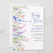 花咲く春のベイビーシャワー 招待状 (正面)