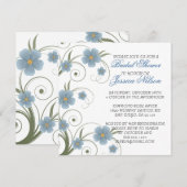 花咲く春の渦巻きエレガントシャワー招待状 招待状 (正面/裏面)