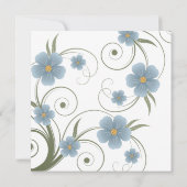 花咲く春の渦巻きエレガントシャワー招待状 招待状 (裏面)