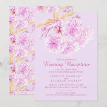 花咲く春の薄紫のイブニングレセプション