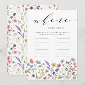 花咲く春夏 どこで何してた？ ブライダルゲーム 招待状 (正面/裏面)