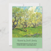 花咲く林、ゴッホ、卒業 招待状 (裏面)