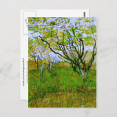 花咲く果樹園、ヴィンセント・ヴァン・ゴッホ ポストカード (正面/裏面)
