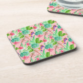 花咲く水彩多汁の模様 コースター (左側)