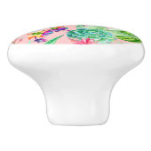 花咲く水彩多汁の模様 セラミックノブ (側面)