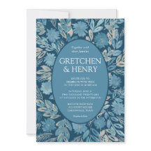 花咲く水彩画 ウェディング 招待状